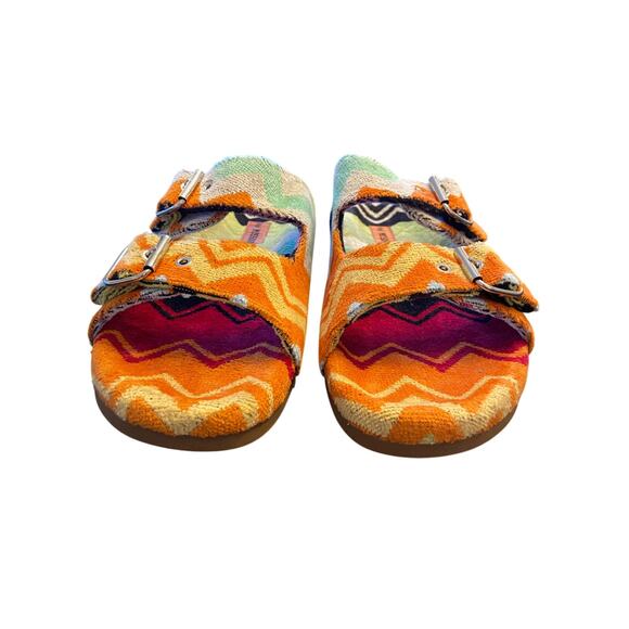 Missoni Sandals Double Zigzag Slide Buckle Strap Italy Vacation Summer Boho US12 main image 4